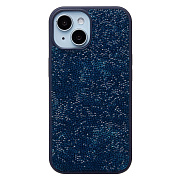 Чехол-накладка - PC071 POSH SHINE для "Apple iPhone 15" россыпь кристаллов (ice blue) (231607)