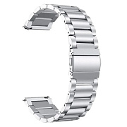 Ремешок - WB40 Металл блочный на застежке Универсальный 22мм (silver)