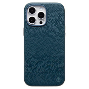 Чехол-накладка Cellis SM030 SafeMag для "Apple iPhone 16 Pro Max"Натуральная кожа зернистая (dark blue) (237482)