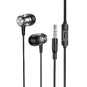 Проводные наушники с микрофоном внутриканальные Borofone BM75 Jack 3,5  (metal gray)