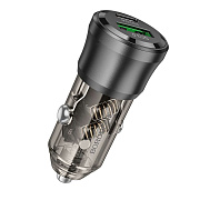 Адаптер Автомобильный Borofone BZ25 Journey PD38W (transparent black)