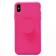 Чехол-накладка - SC161 с попсокетом для "Apple iPhone XS Max" (rose) ..