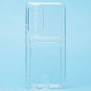 Чехол-накладка - SC276 с картхолдером для "Huawei Honor 80 Pro" (transparent)