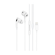 Проводные наушники с микрофоном внутриканальные Borofone BM85 Pro Native Lightning  (white)