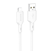 Кабель USB - Apple lightning Borofone BX70 12W 100см 2,4A  (white)