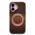 Чехол-накладка Luxo Creative PC с подставкой для "Apple iPhone 16" (LF113) (brown)