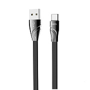 Кабель USB - Type-C Hoco U57 Twisting  120см 2,4A  (black)