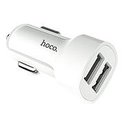 Адаптер Автомобильный Hoco Z2A 2USB/5V/2.4A (white)