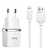 Адаптер Сетевой с кабелем Hoco C12 2USB 2,4A/10W (USB/Lightning) (white)