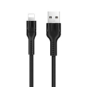 Кабель USB - Apple lightning Hoco U31  120см 2,4A  (black)