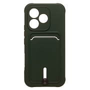 Чехол-накладка - SC304  с картхолдером для "Honor 600 Lite/600e/X80i" (dark green)