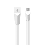 Кабель USB - micro USB Hoco X4 Zinc alloy rhombic 12W 120см 2,4A  (white)