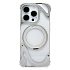 Чехол-накладка - SMZ08 Glassy SafeMag для "Apple iPhone 16 Pro" (silver)