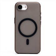 Чехол-накладка - SM038 SafeMag для "Apple iPhone 16e" (black/matte transparent)