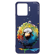 Чехол-накладка - SC335 для "Realme C30"  (овечка) (dark blue) (227248)