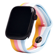 Ремешок - ApW Apple Watch 42/44/45/49 mm силикон на кнопке (002) (multicolor)