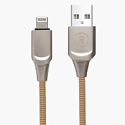 Кабель USB - Apple lightning RockBox RC-L02 12W 100см 2,4A  (gold)
