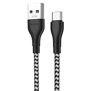 Кабель USB - Type-C Borofone BX39 Beneficial 18W 100см 3A  (black/white)