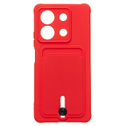 Чехол-накладка - SC304 с картхолдером для "Xiaomi Redmi Note 13 5G Global" (red)