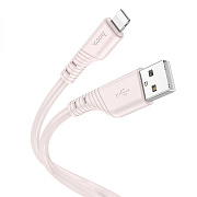 Кабель USB - Apple lightning Hoco X97 Crystal  100см 2,4A  (light pink)