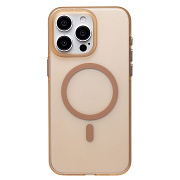 Чехол-накладка - SM038 SafeMag для "Apple iPhone 15 Pro Max" (gold/matte transparent) (240534)
