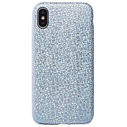 Чехол-накладка - SC074 для "Apple iPhone X/XS" (sky blue/silver) ..
