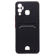 Чехол-накладка - SC315 с картхолдером для "Infinix HOT 12 Play" (black)