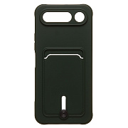 Чехол-накладка - SC304 с картхолдером для "Tecno Spark 50 5G" (dark green) (245050)