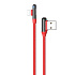 Кабель USB - Apple lightning Hoco U77 Excellent elbow 15W 120см 3A  (red)