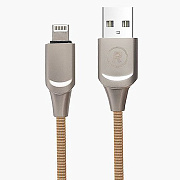 Кабель USB - Apple lightning RockBox RC-L02 12W 100см 2,4A  (gold)