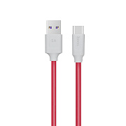 Кабель USB - Type-C Hoco X11 5A Rapid  120см 5A  (white/red)