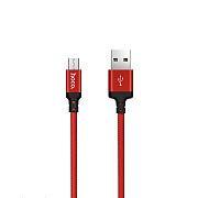 Кабель USB - micro USB Hoco X14 Times Speed  200см 2A  (red/black)