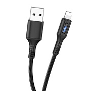 Кабель USB - Apple lightning Hoco U79 Admirable 12W 120см 2,4A  (black)