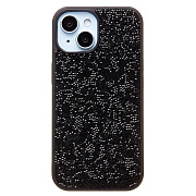 Чехол-накладка - PC071 POSH SHINE для "Apple iPhone 15" россыпь кристаллов (black) (226901)