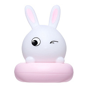 Светодиодный светильник - заяц (white/pink)