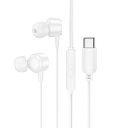 Проводные наушники внутриканальные Borofone BM94 Sonar Type-C  (white)