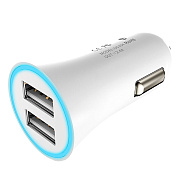 Адаптер Автомобильный Hoco UC204 2USB/5V/2.4A (white)