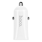 Адаптер Автомобильный Hoco Z12 2USB/5V/2.4A (white)