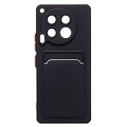 Чехол-накладка - SC337 с картхолдером для "Tecno Camon 30 5G" (black) (231098)