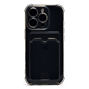 Чехол-накладка - SC276 c картхолдером для "Apple iPhone 16 Pro" (black)