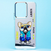 Чехол-накладка - PC092 для "Xiaomi Redmi 13C 5G/Poco M6 5G" (собака) (transparent)