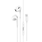 Проводные наушники с микрофоном вкладыши Hoco M111 Max Lightning  (white)