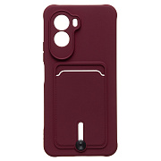 Чехол-накладка - SC304 с картхолдером для "Xiaomi Poco M7 Plus" (bordo) (241669)