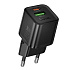 Адаптер Сетевой Hoco N65 PD+QC3.0 USB/Type-C 3A/20W (black)