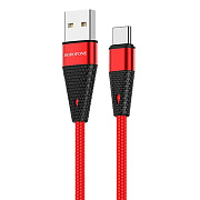 Кабель USB - Type-C Borofone BU10  120см 3A  (red)