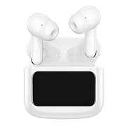 Беспроводные Bluetooth-наушники Hoco TWS EQ14 Cool с экраном (white)