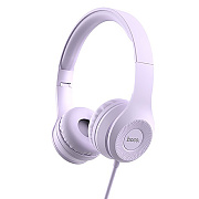 Проводные наушники полноразмерные Hoco W21 (повр. уп.) Jack 3,5  (purple)