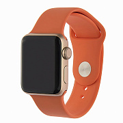 Ремешок - ApW Sport Band Apple Watch 42/44/45/49 mm силикон на кнопке (L) (orange)