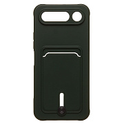 Чехол-накладка - SC304 с картхолдером для "Tecno Spark 50 5G" (dark green) (245050)