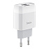 Адаптер Сетевой с кабелем Hoco C73A Glorious 2USB 2,4A/12W (USB/Type-C) (white)